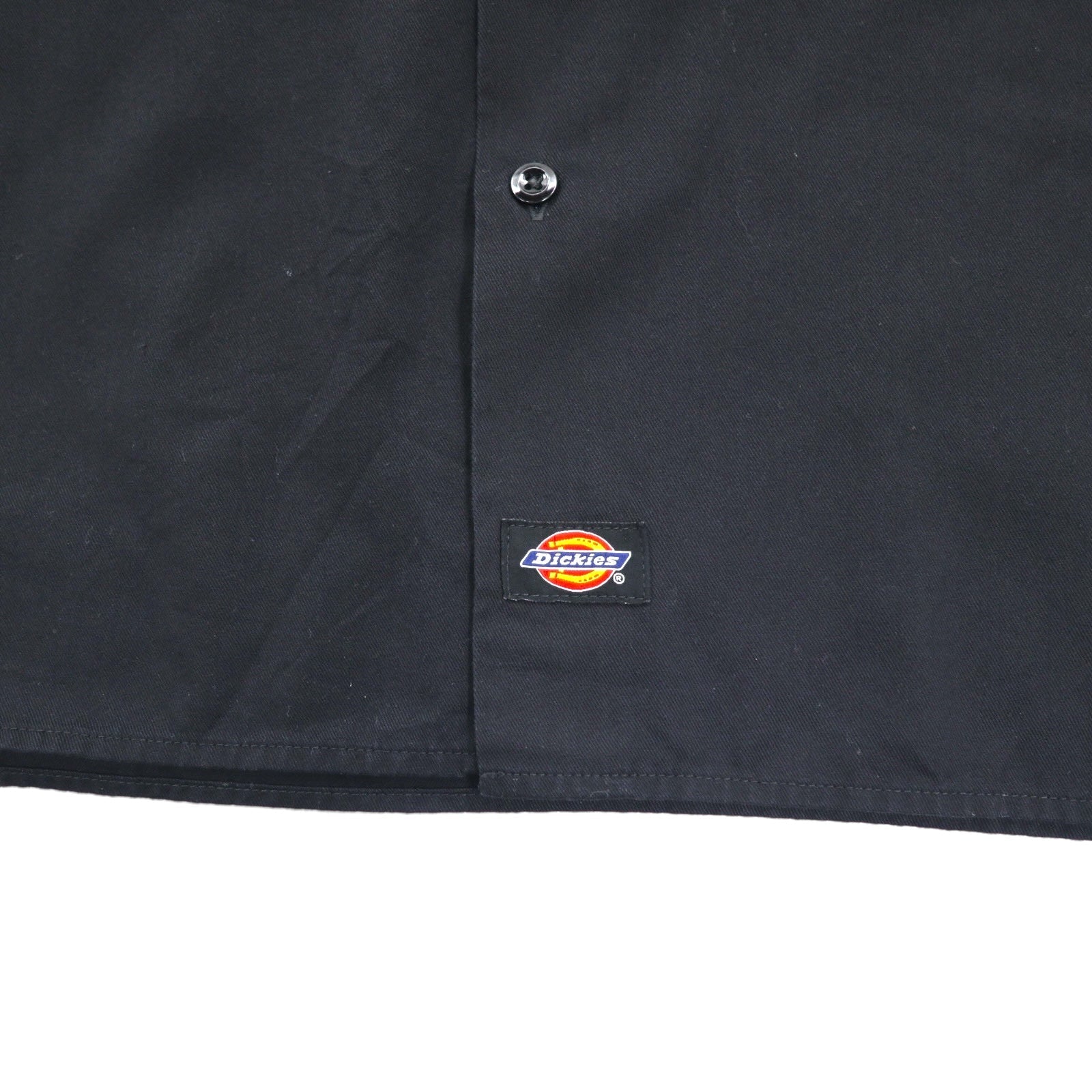 Camicia da lavoro Dickies a maniche corte, taglia XL, nera, poliestere e cotone, doppie tasche, made in Messico