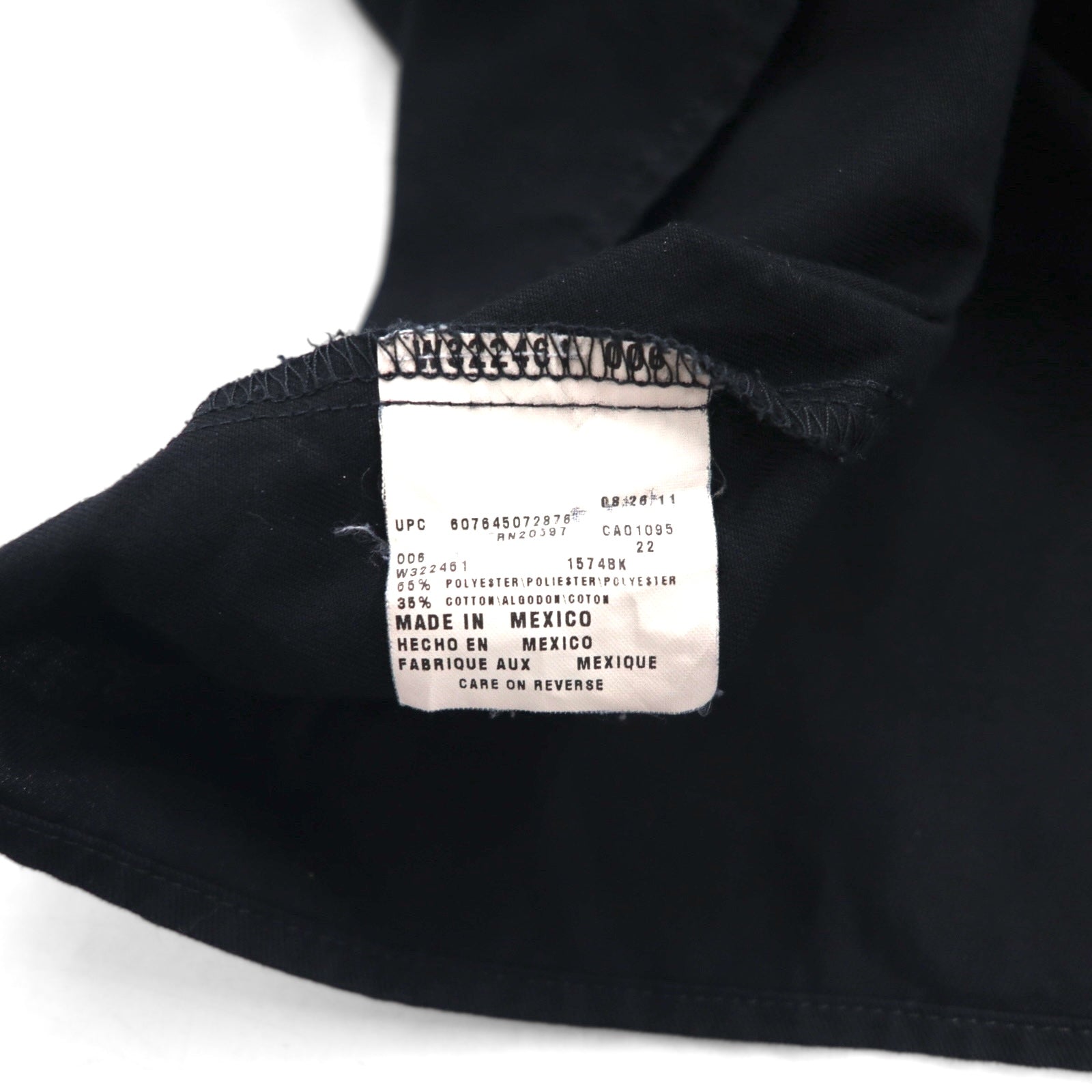 Camicia da lavoro Dickies a maniche corte, taglia XL, nera, poliestere e cotone, doppie tasche, made in Messico