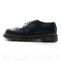Dr. Martens Scarpe Brogue Cucitura Gialla 26cm Pelle Nera Wingtip 3989