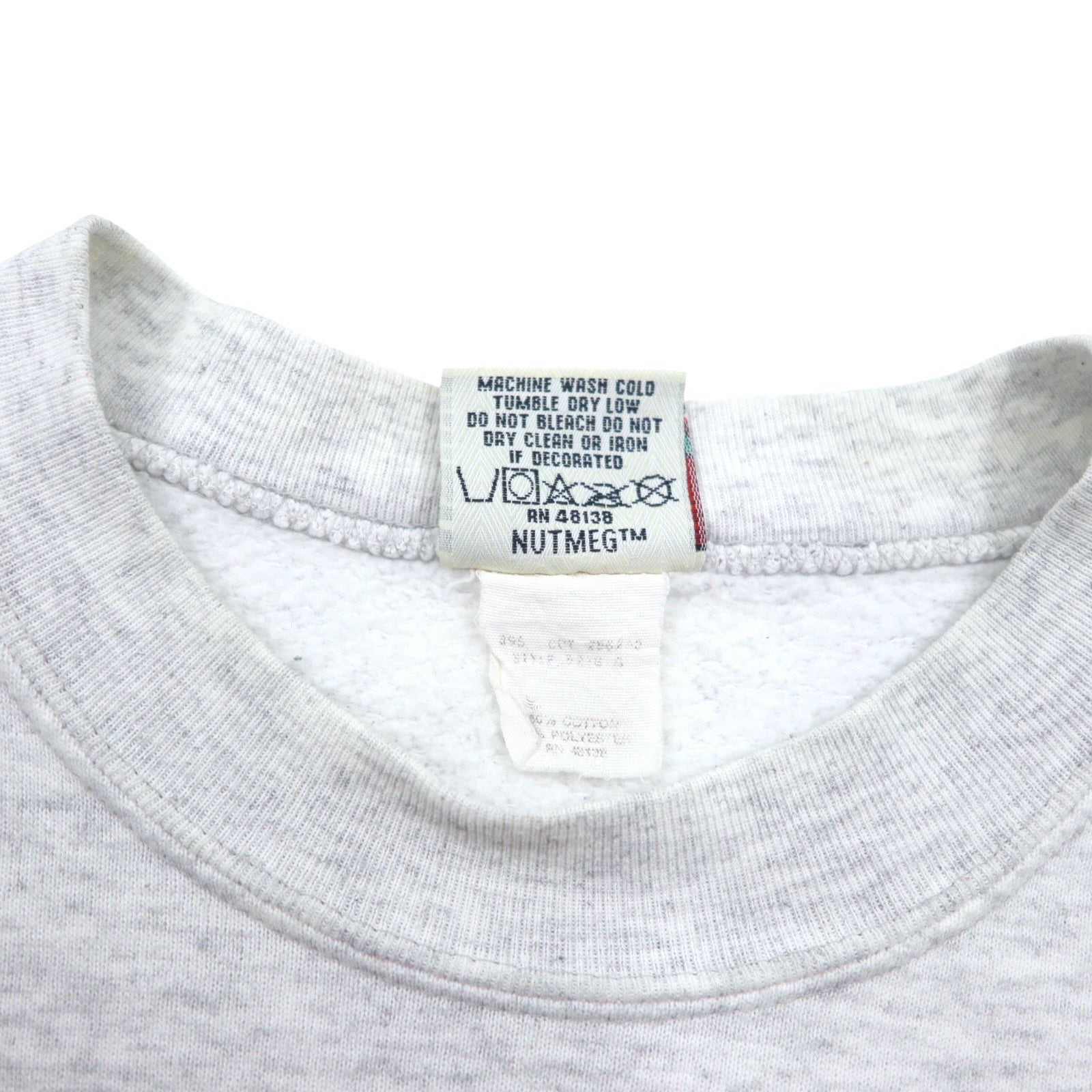 Felpa stampata da football americano NUTMEG, anni '90, made in USA, taglia L, grigia, cotone, WISCONSIN ROSE BOWL