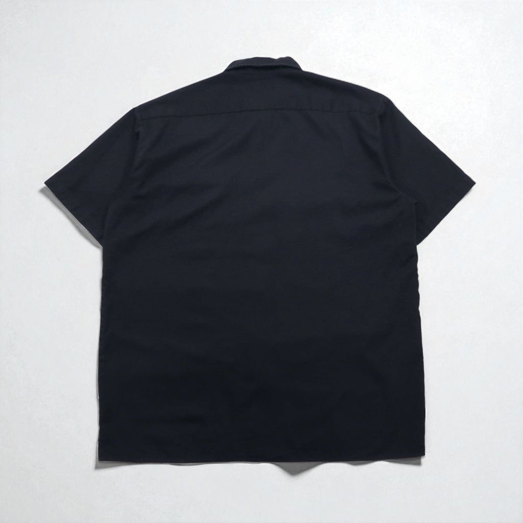 Dickies 半袖 ワークシャツ XL ブラック ポリエステル コットン ダブルポケット メキシコ製