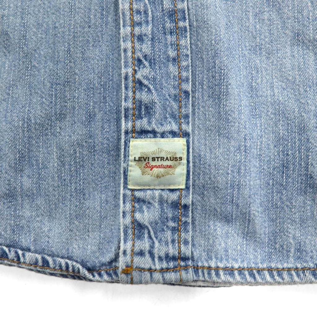 Levi's Signature ビッグサイズ デニム ボタンダウンシャツ 3XL インディゴ ブルー コットン