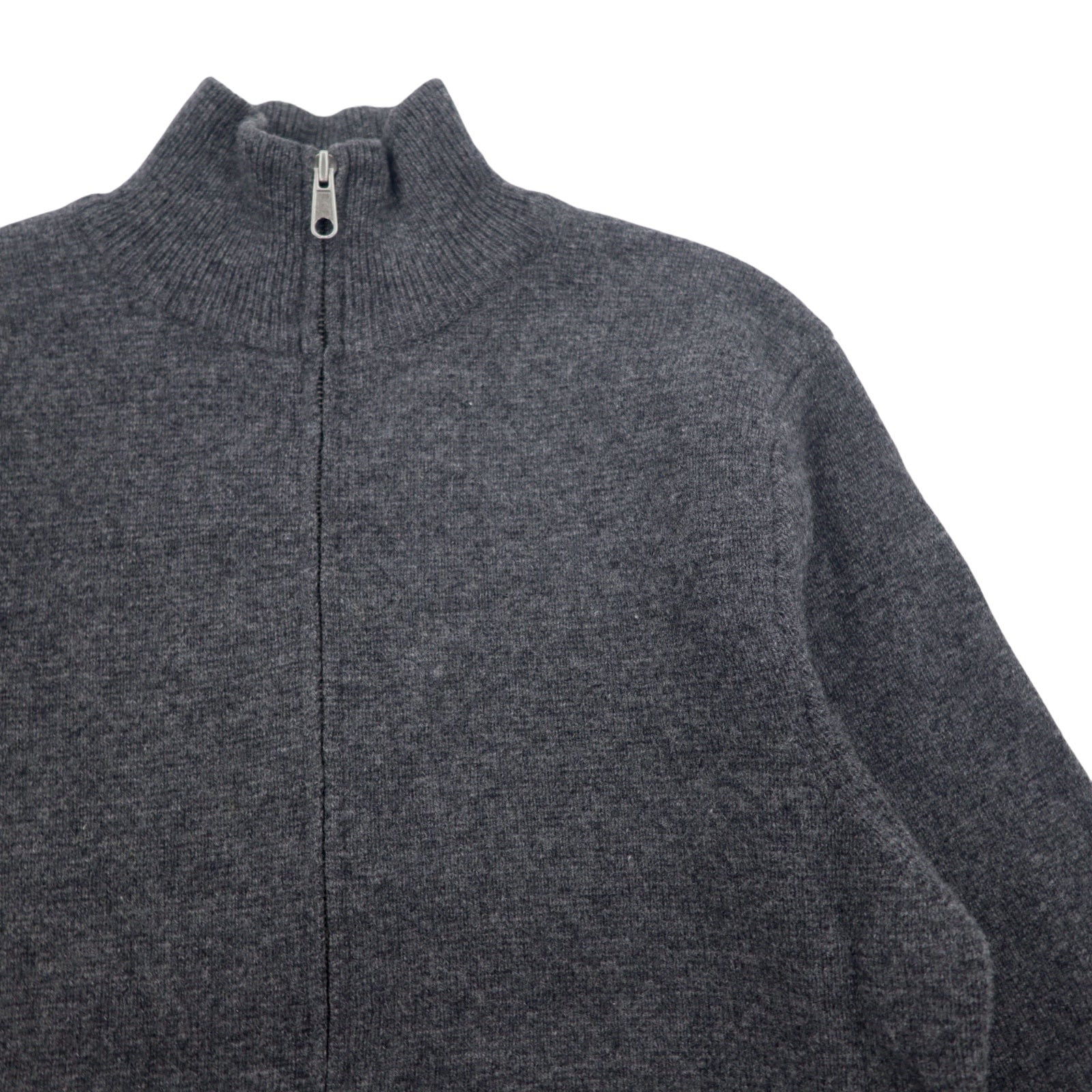 Giacca Full Zip J.CREW Drivers Knit L Grigio Lana Doppia Zip