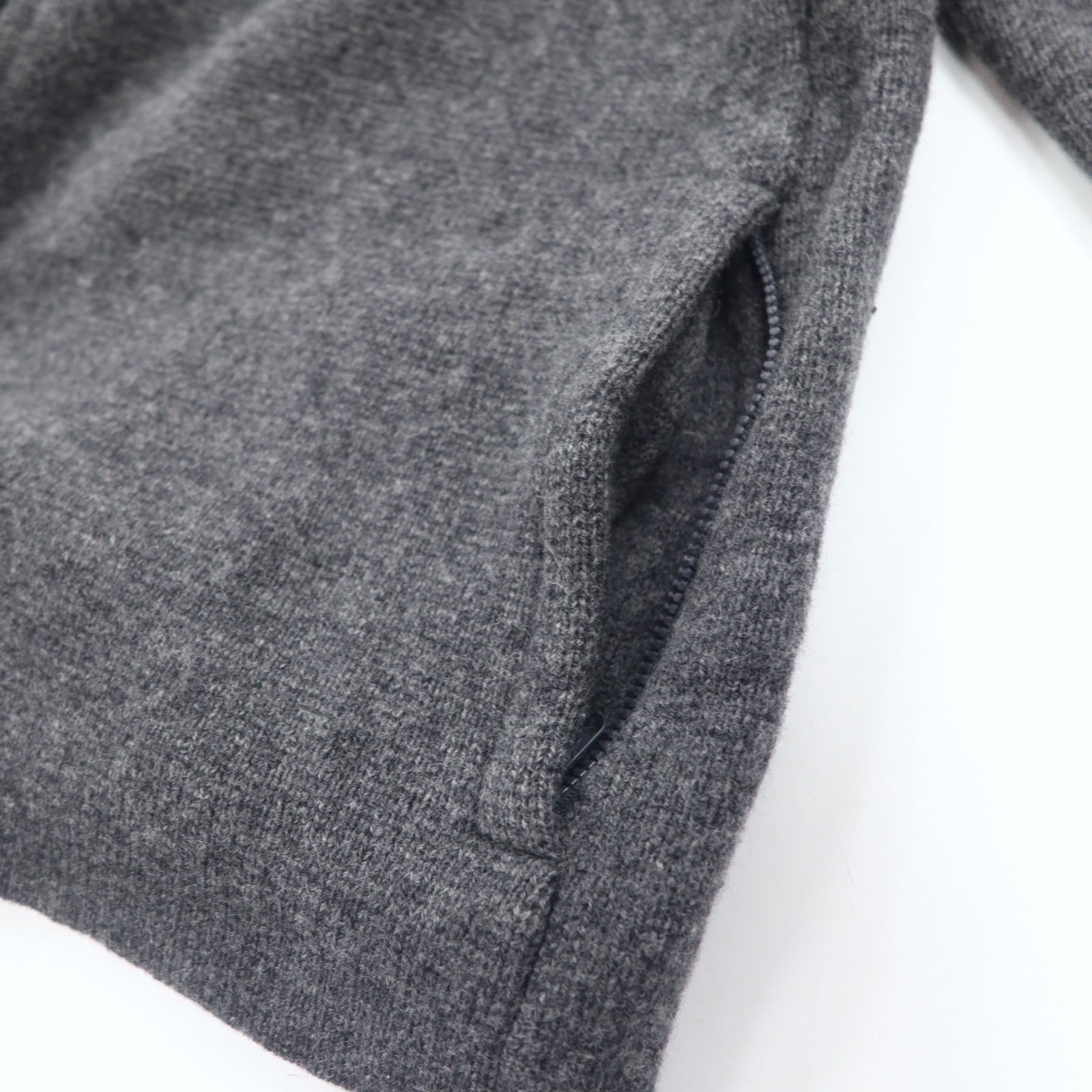 Giacca Full Zip J.CREW Drivers Knit L Grigio Lana Doppia Zip