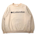 Felpa Columbia con logo ricamato, taglia XL, beige, cotone, oversize, EM6044, Made in Mexico