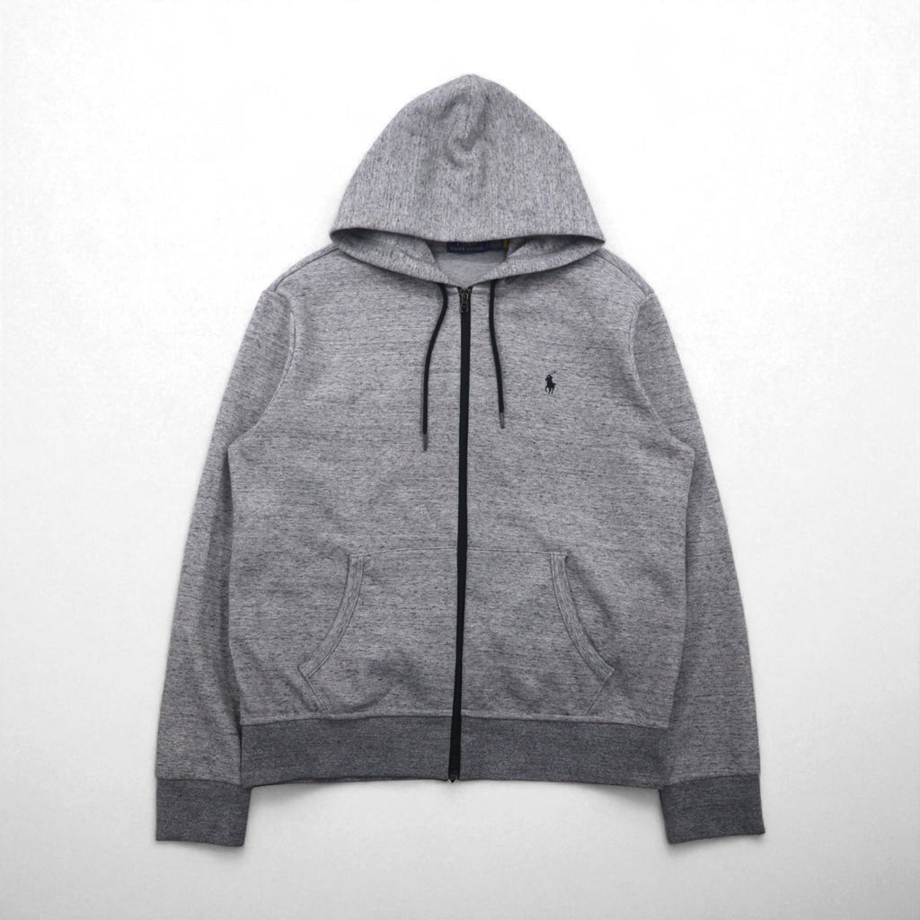Polo Ralph Lauren ジップパーカー L グレー ストレッチ スモールポニー刺繡