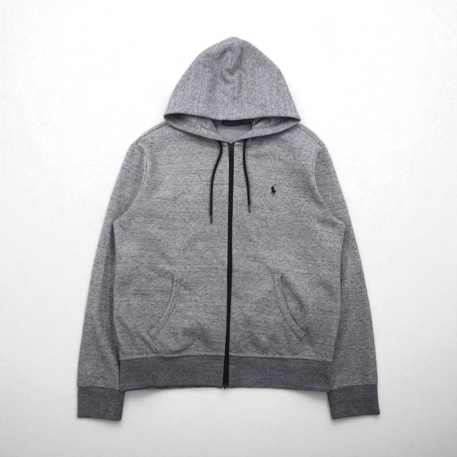 Polo Ralph Lauren ジップパーカー L グレー ストレッチ スモールポニー刺繡
