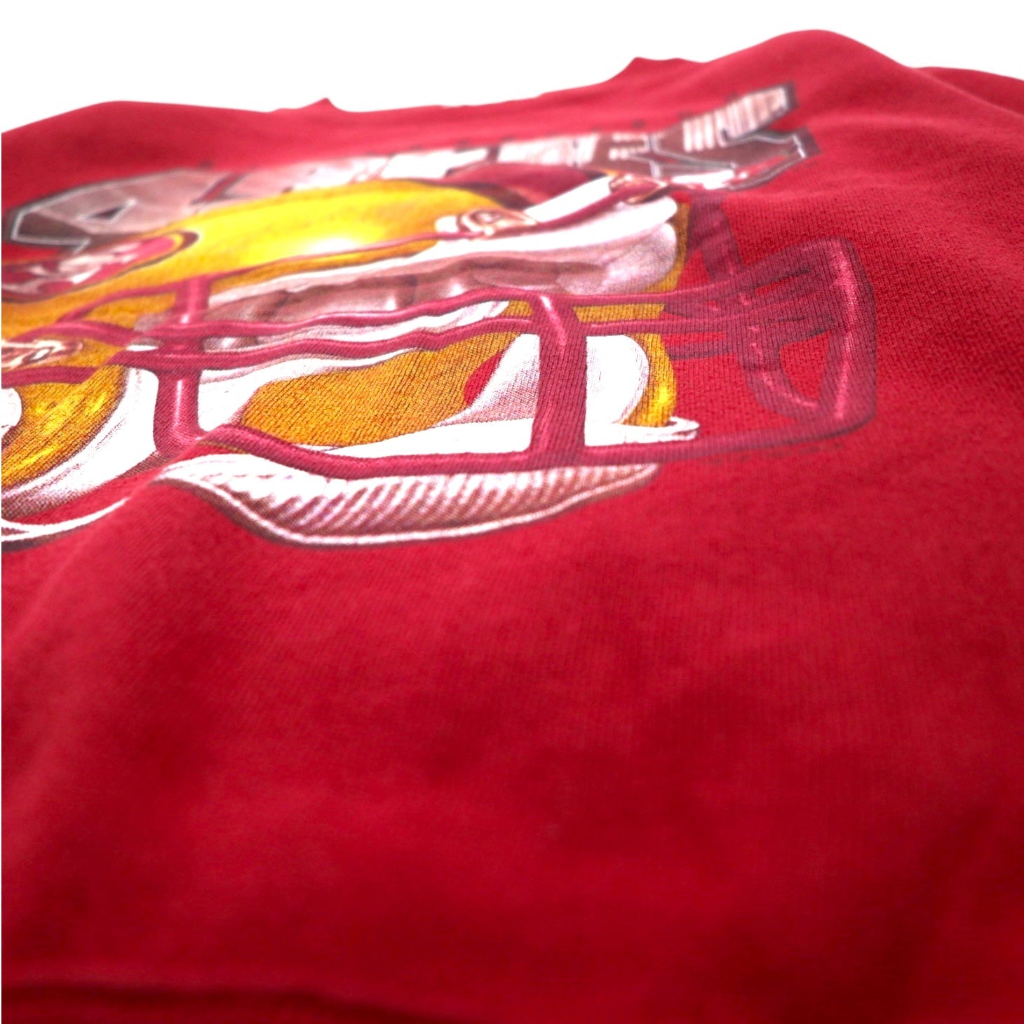 Lee USA製 90s NFL Stampa Felpa L Rossa Felpata Internamente Football San Francisco 49ers