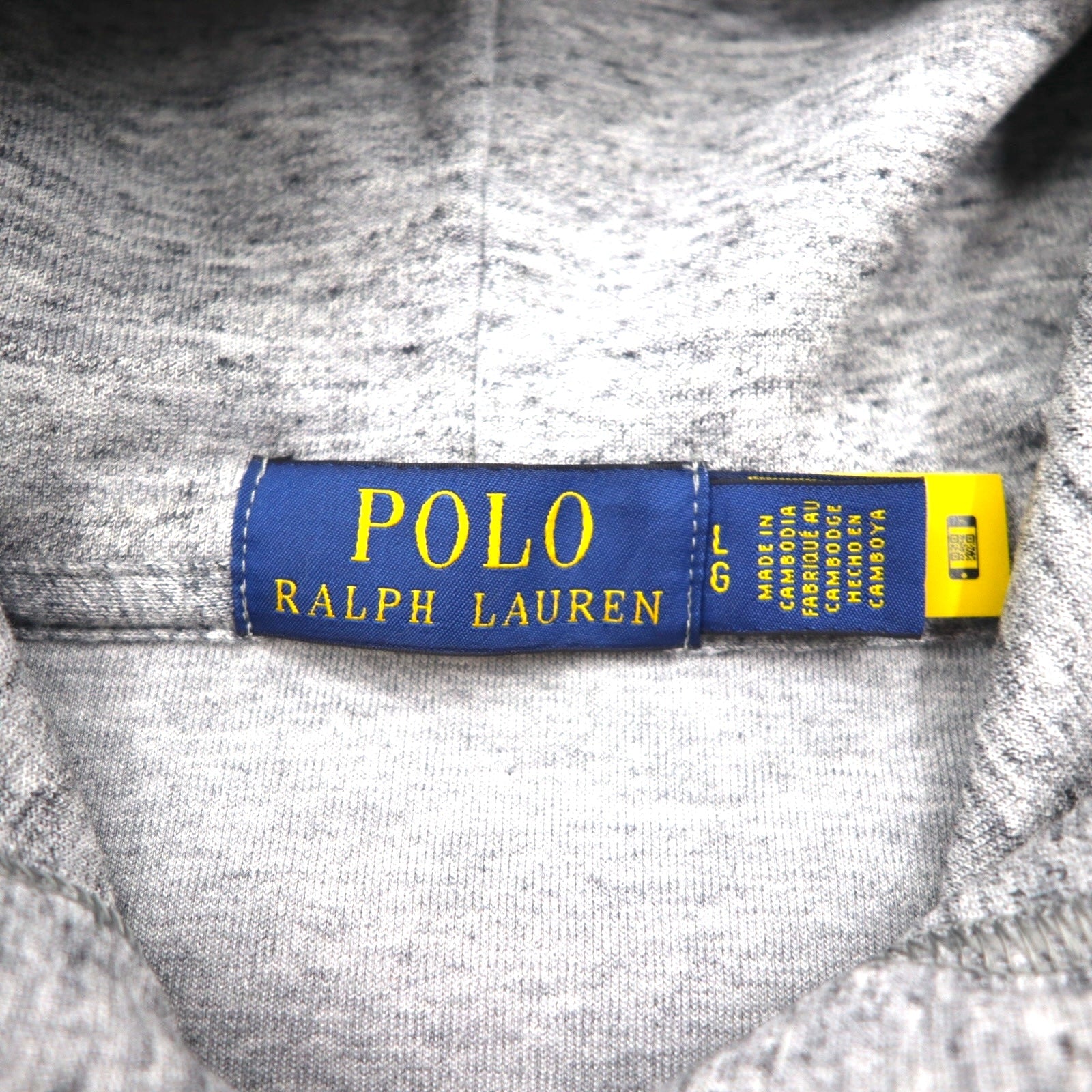 Polo Ralph Lauren ジップパーカー L グレー ストレッチ スモールポニー刺繡