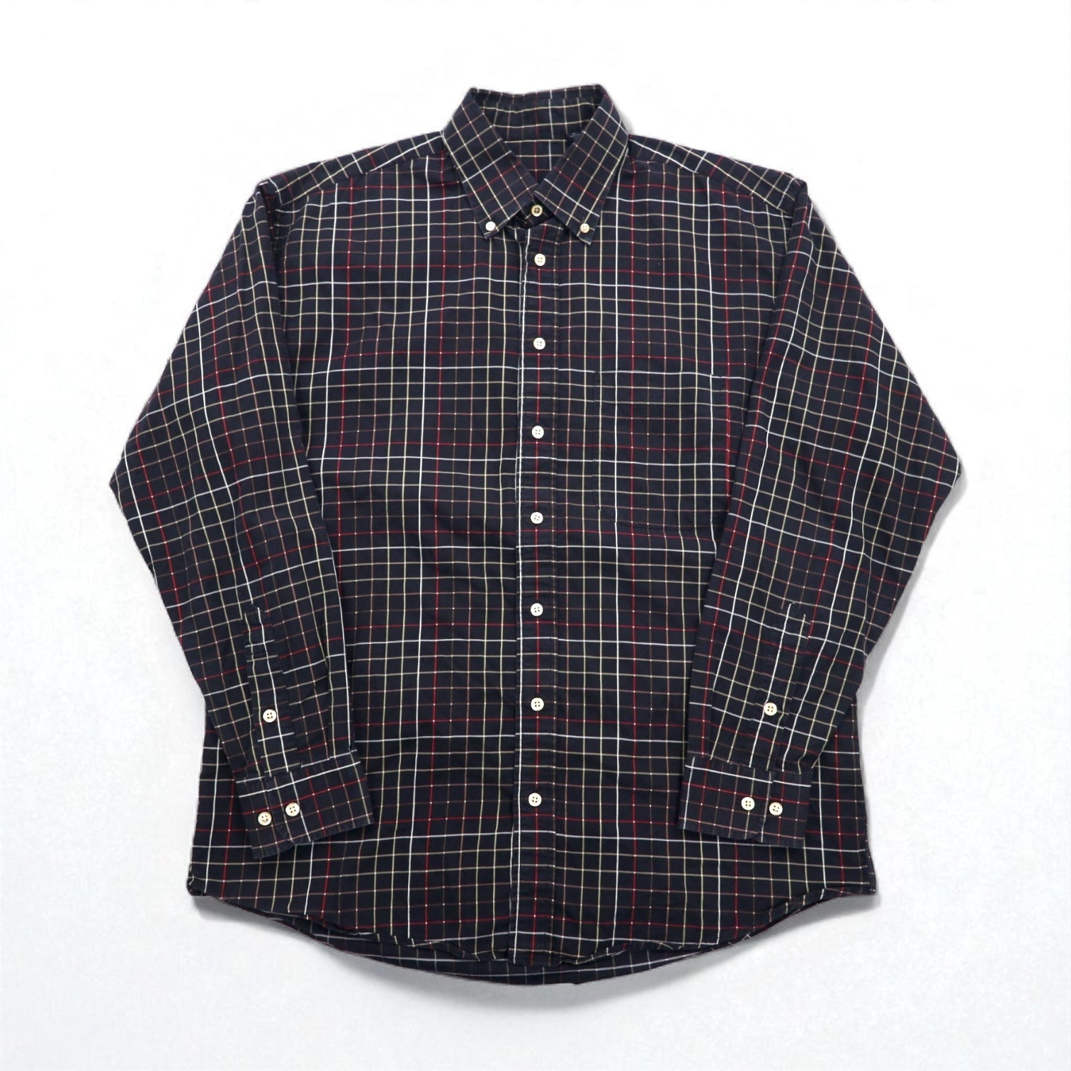 BURBERRY USA Big Size Camicia Button-Down L Nera Cotone Fantasia Windowpane