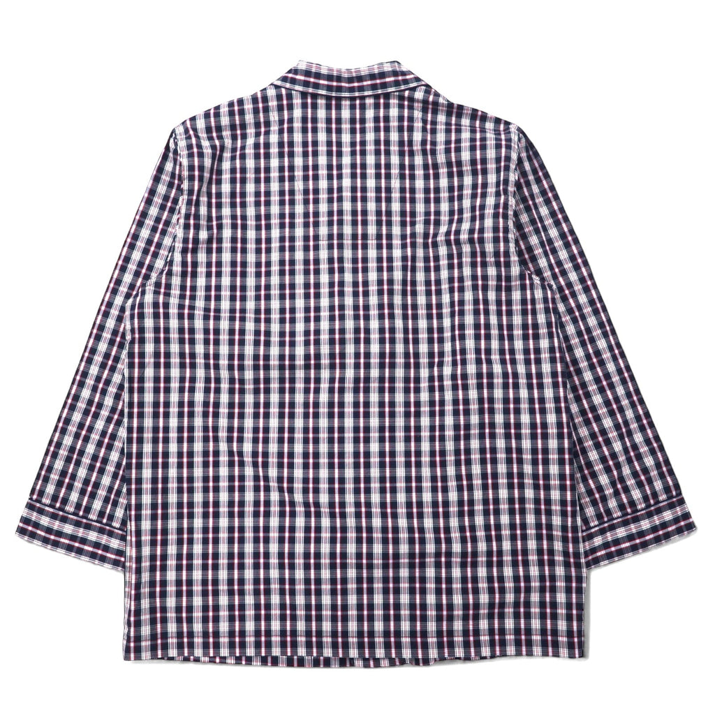 Brooks Brothers camicia a collo aperto vestibilità boxy camicia da pigiama L nera a quadri cotone