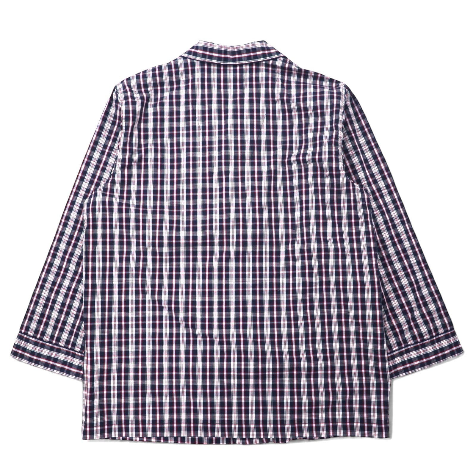 Brooks Brothers camicia a collo aperto vestibilità boxy camicia da pigiama L nera a quadri cotone