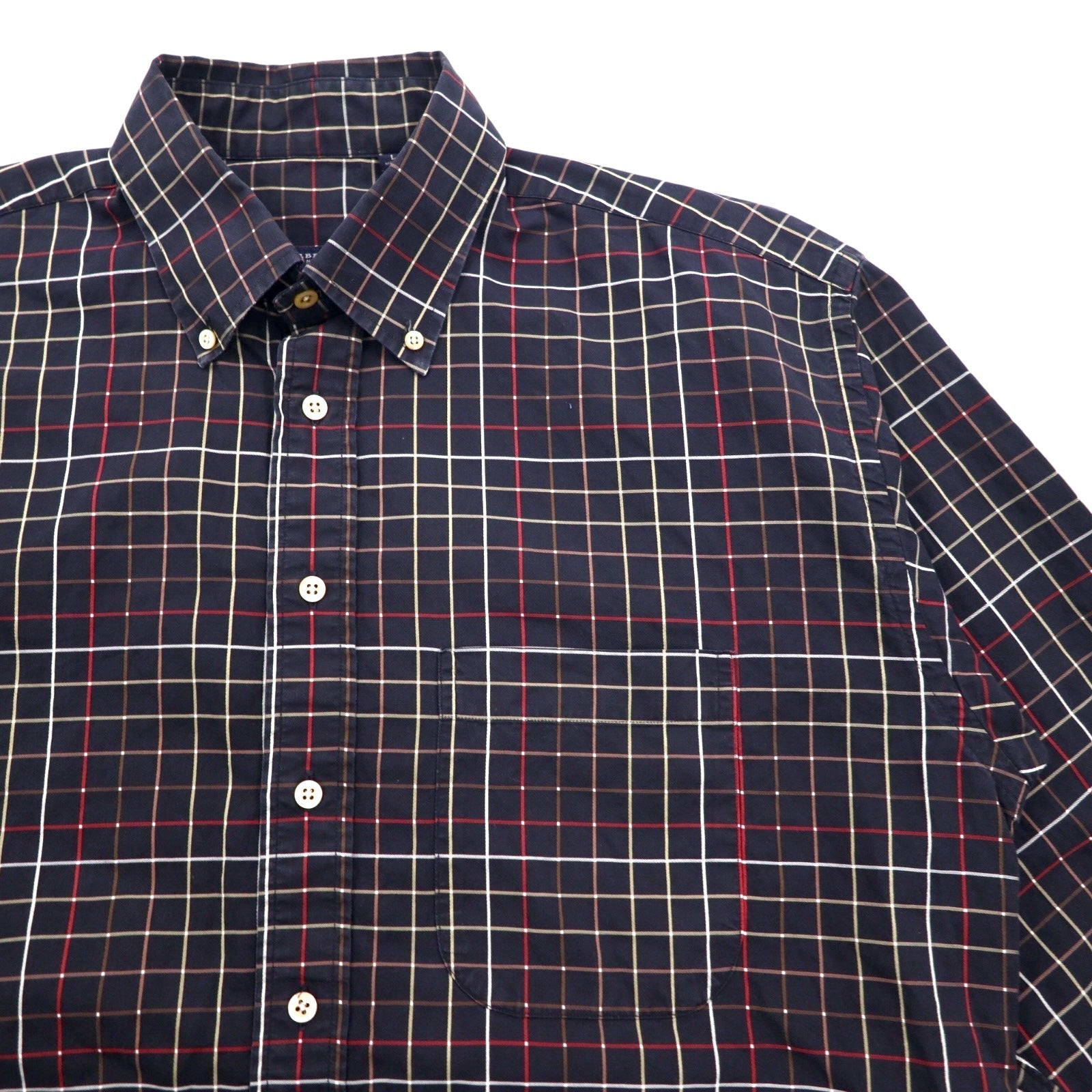 BURBERRY USA Big Size Camicia Button-Down L Nera Cotone Fantasia Windowpane