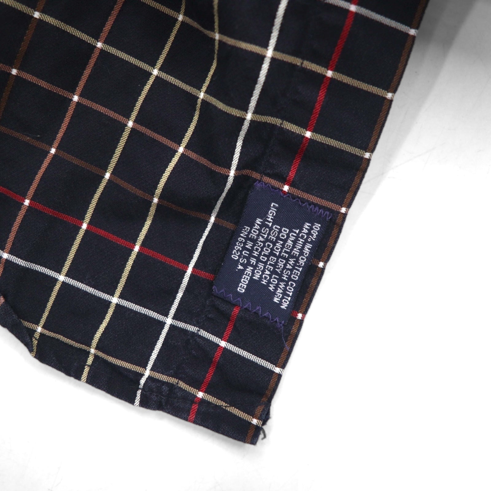 BURBERRY USA Big Size Camicia Button-Down L Nera Cotone Fantasia Windowpane
