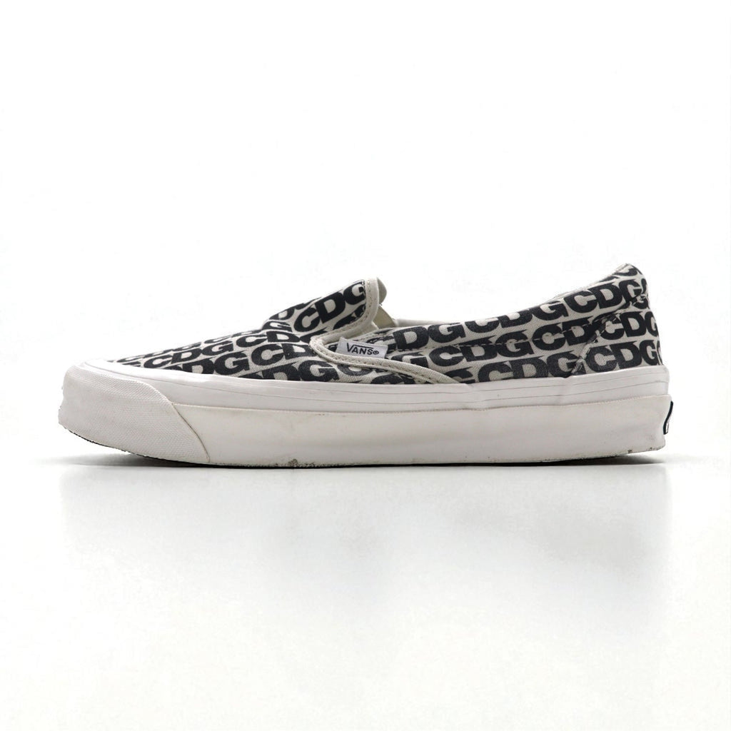 CDG ( COMME des GARCONS ) × VANS Slip-On Sneaker 27cm Bianco Tela VAULT OG Classic
