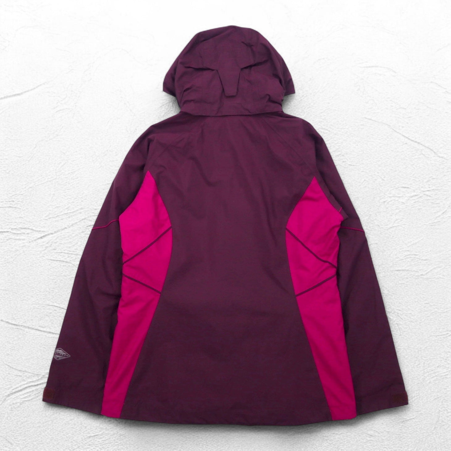 Columbia OMNI-TECH Giacca impermeabile da montagna S viola con cappuccio rimovibile Bugaboo Parka WL7109