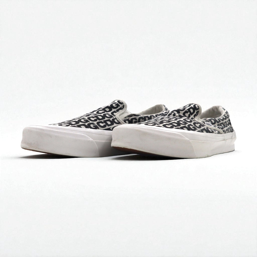 CDG ( COMME des GARCONS ) × VANS Slip-On Sneaker 27cm Bianco Tela VAULT OG Classic