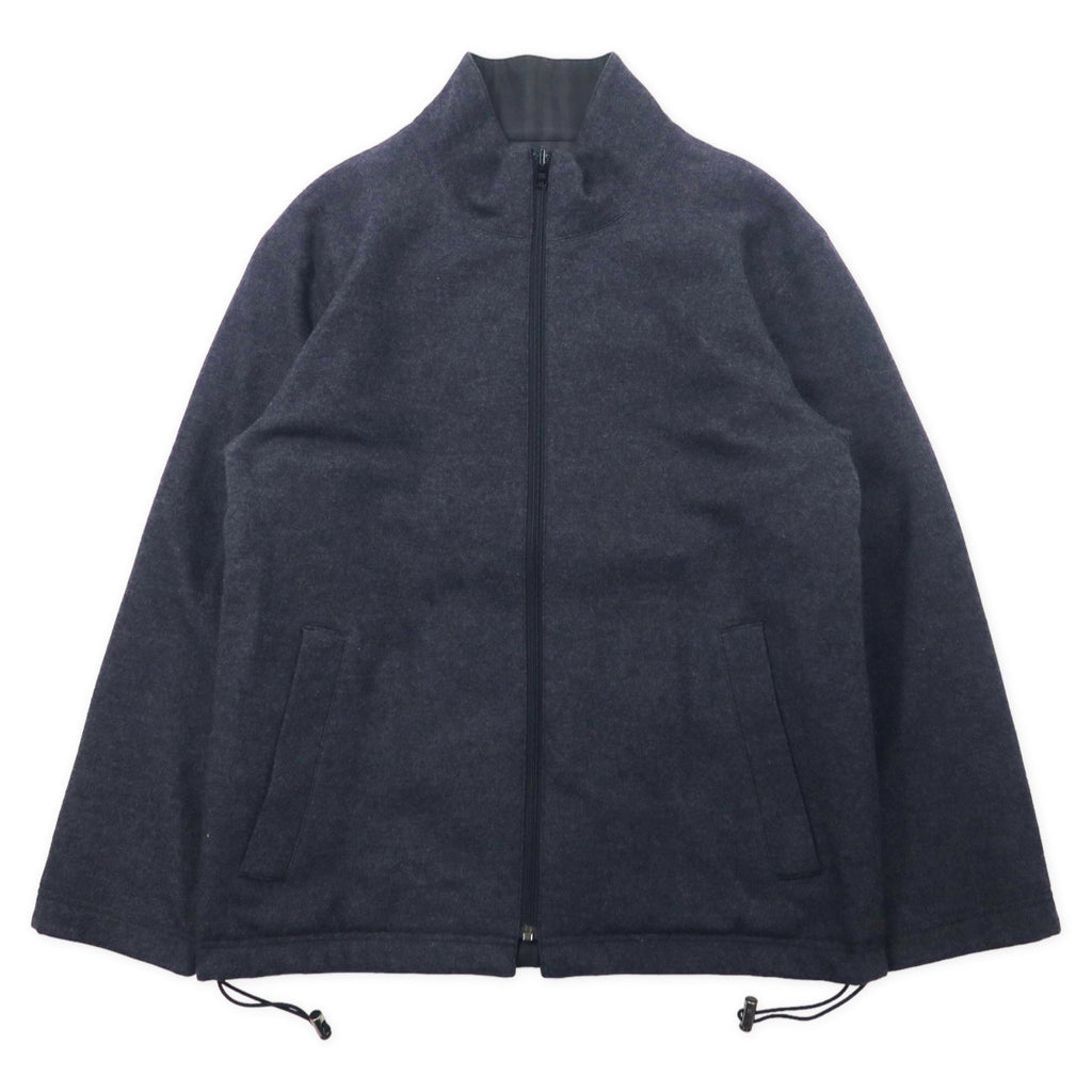 BURBERRY Giacca reversibile con fodera, taglia L, grigio, lana, motivo Nova Check, coulisse, made in Japan
