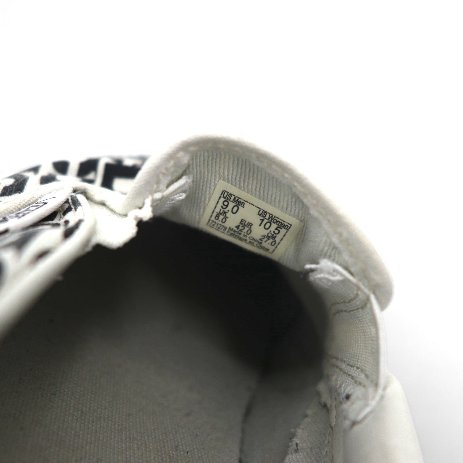 CDG ( COMME des GARCONS ) × VANS Slip-On Sneaker 27cm Bianco Tela VAULT OG Classic