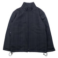BURBERRY Giacca reversibile con fodera, taglia L, grigio, lana, motivo Nova Check, coulisse, made in Japan