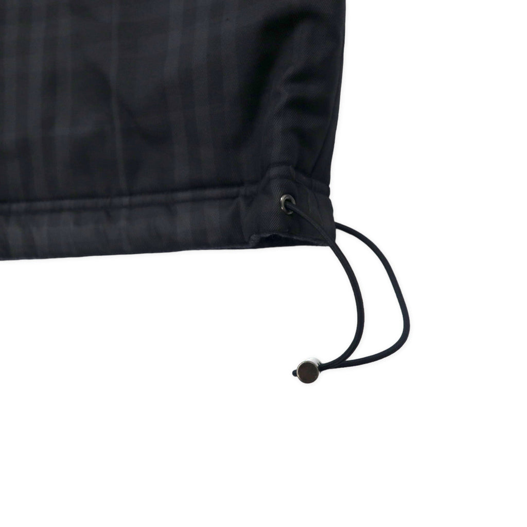 BURBERRY Giacca reversibile con fodera, taglia L, grigio, lana, motivo Nova Check, coulisse, made in Japan
