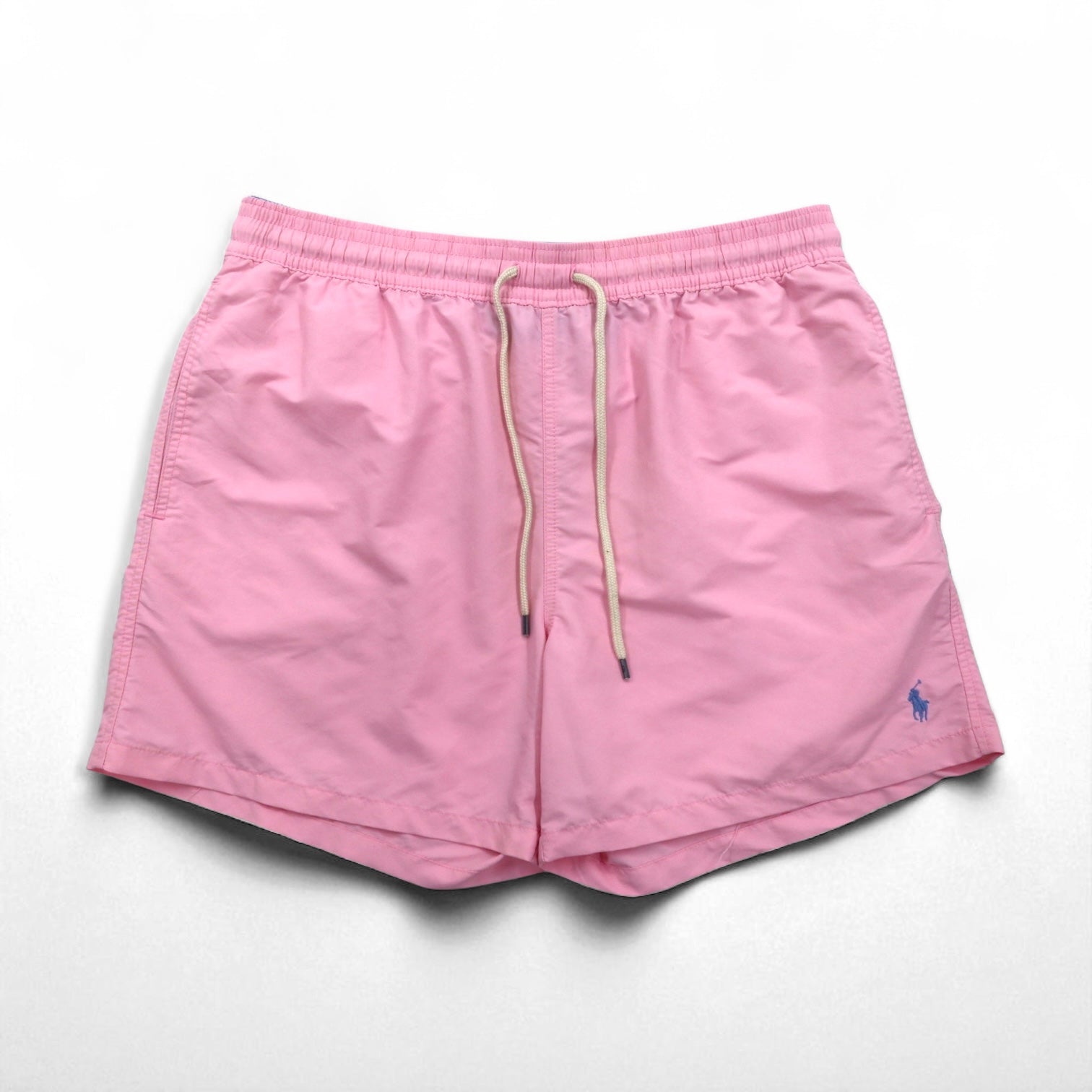 POLO RALPH LAUREN Pantaloncini da bagno anfibio XL rosa in nylon con ricamo piccolo pony