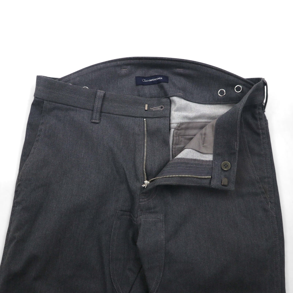 John UNDERCOVER ストレッチ モトクロスパンツ L グレー スリット JUQ4502 日本製