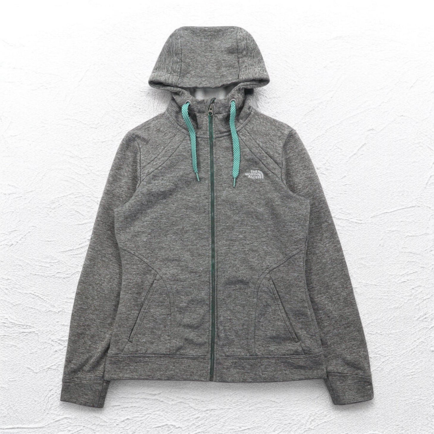 THE NORTH FACE felpa full zip con cappuccio M grigio poliestere logo ricamato US A40A