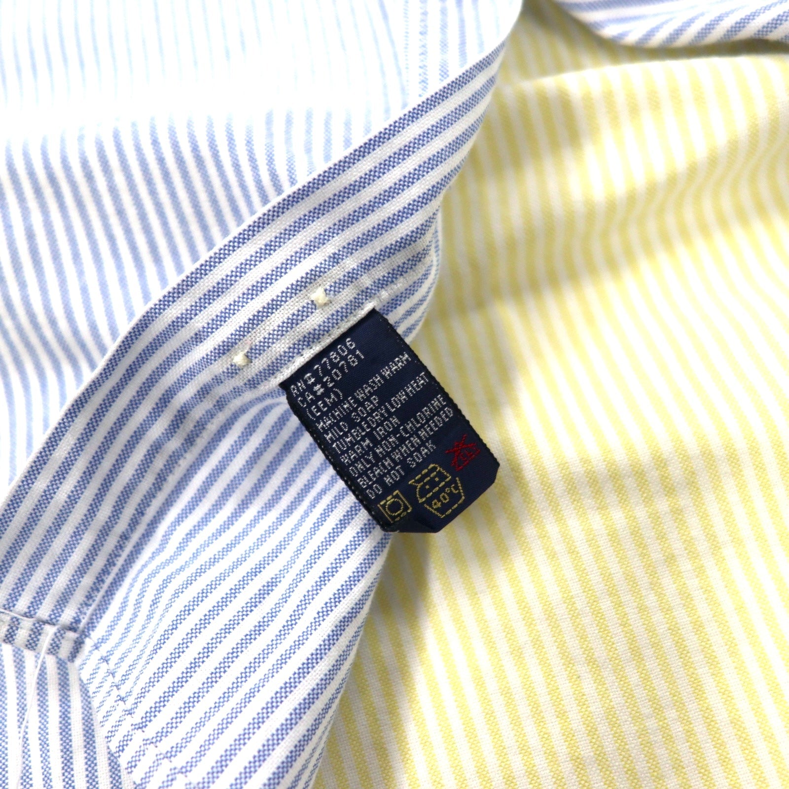 TOMMY HILFIGER anni '90, camicia button-down oxford a righe multicolore, XL, cotone, logo ricamato, oversize