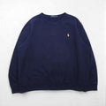 Polo Ralph Lauren 前V スウェット トレーナー 2XL ネイビー スモールポニー刺繡
