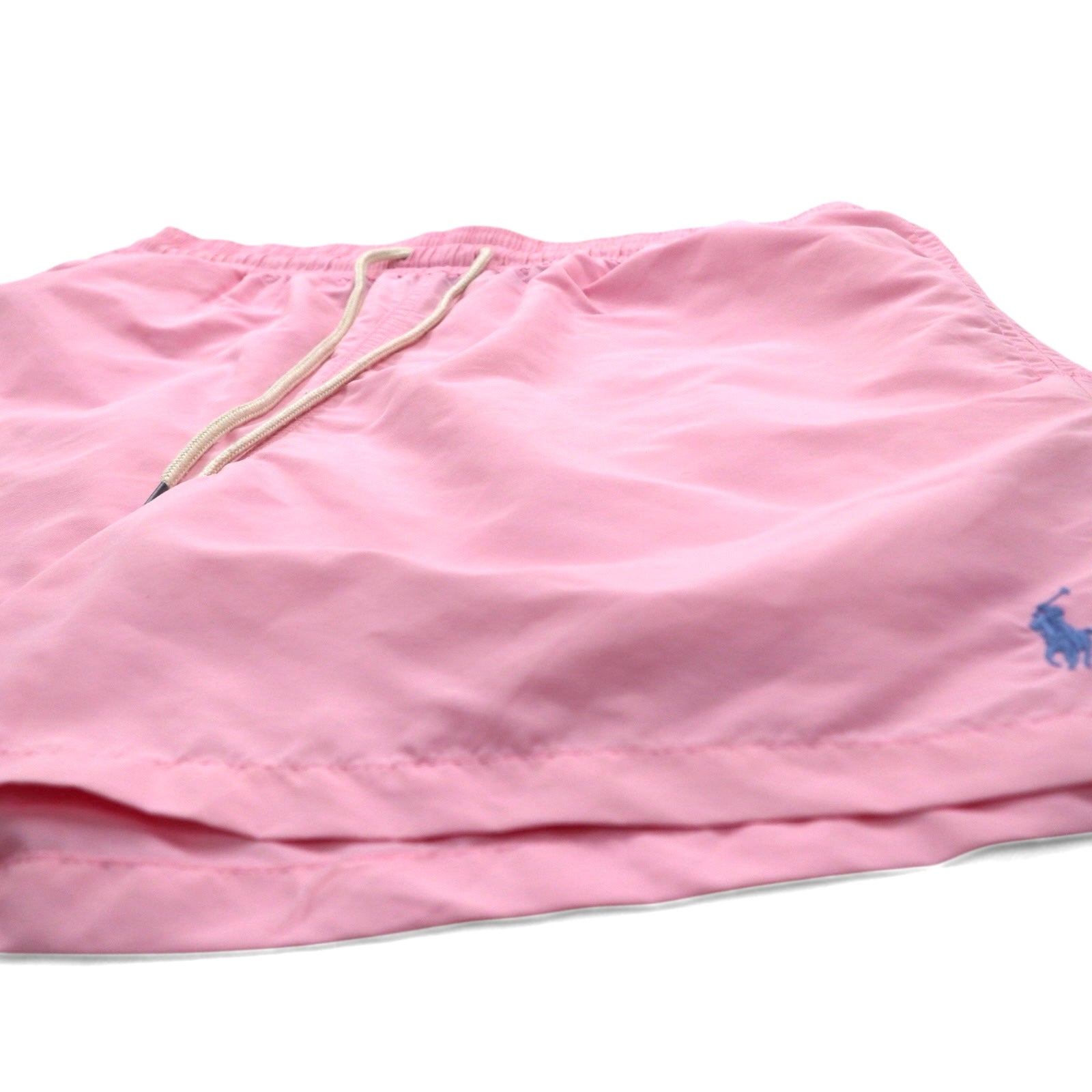 POLO RALPH LAUREN Pantaloncini da bagno anfibio XL rosa in nylon con ricamo piccolo pony