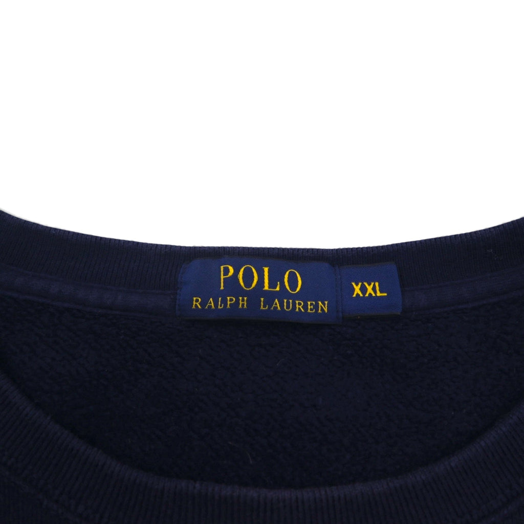 Polo Ralph Lauren 前V スウェット トレーナー 2XL ネイビー スモールポニー刺繡