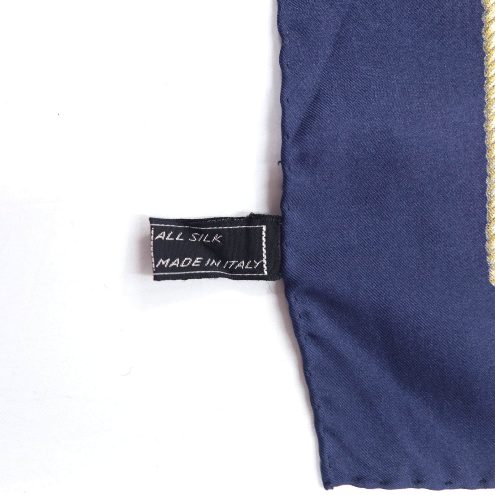 CELINE Foulard grande, Italia, rosso, blu marino, motivo all-over, seta, stemma
