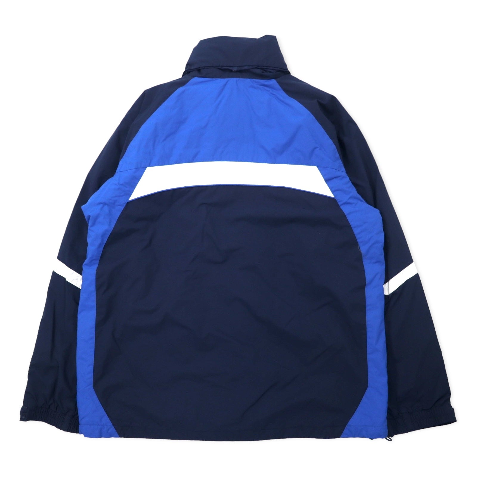 Columbia giacca a vento L blu navy nylon impermeabile cappuccio riponibile XM4636