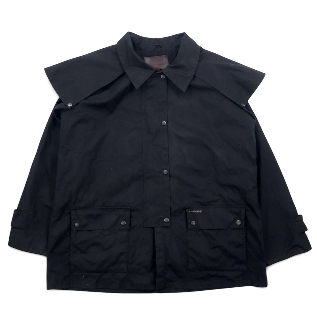 OUTBACK Giacca cerata L Nera Cotone Olio Cerato Mantella Coulisse SWAGMAN JACKET