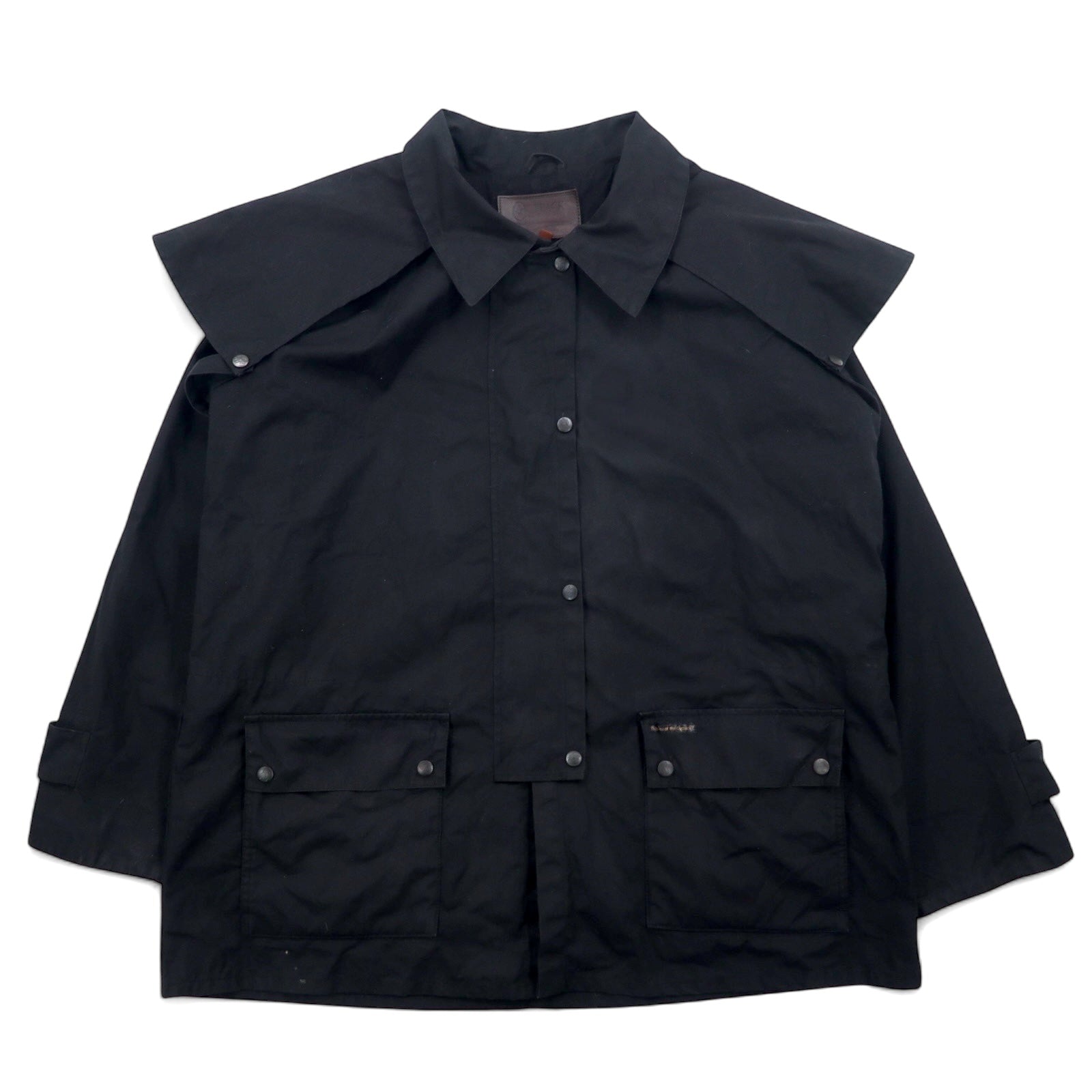 OUTBACK Giacca cerata L Nera Cotone Olio Cerato Mantella Coulisse SWAGMAN JACKET