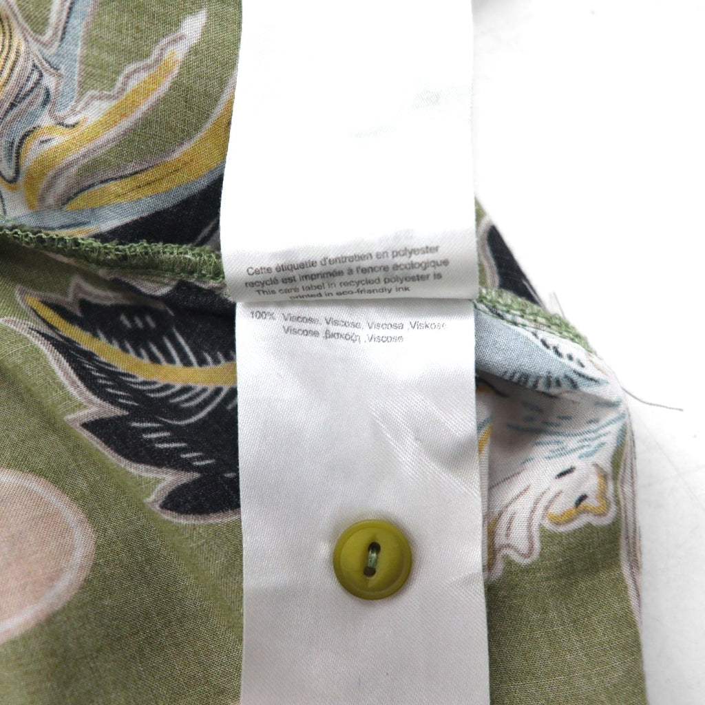 Schott camicia hawaiana collo aperto XL cachi viscosa botanico scollo aperto made in Turchia