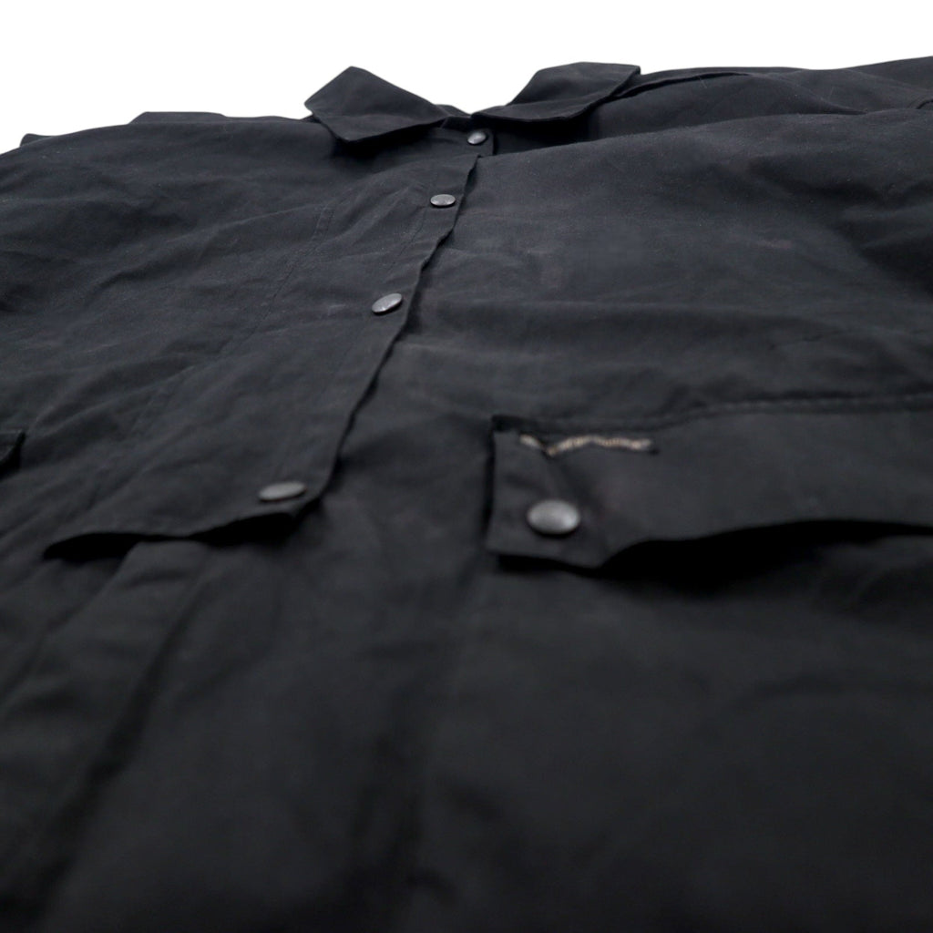OUTBACK Giacca cerata L Nera Cotone Olio Cerato Mantella Coulisse SWAGMAN JACKET