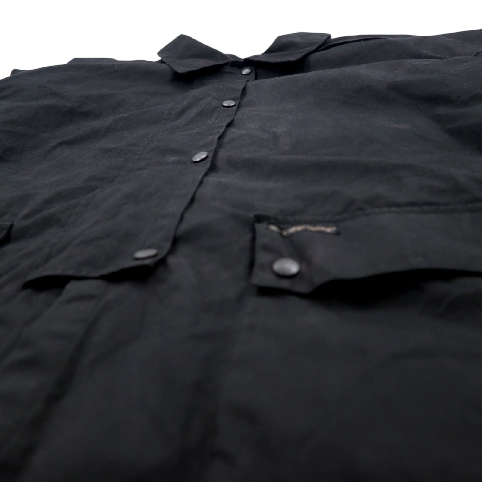 OUTBACK Giacca cerata L Nera Cotone Olio Cerato Mantella Coulisse SWAGMAN JACKET