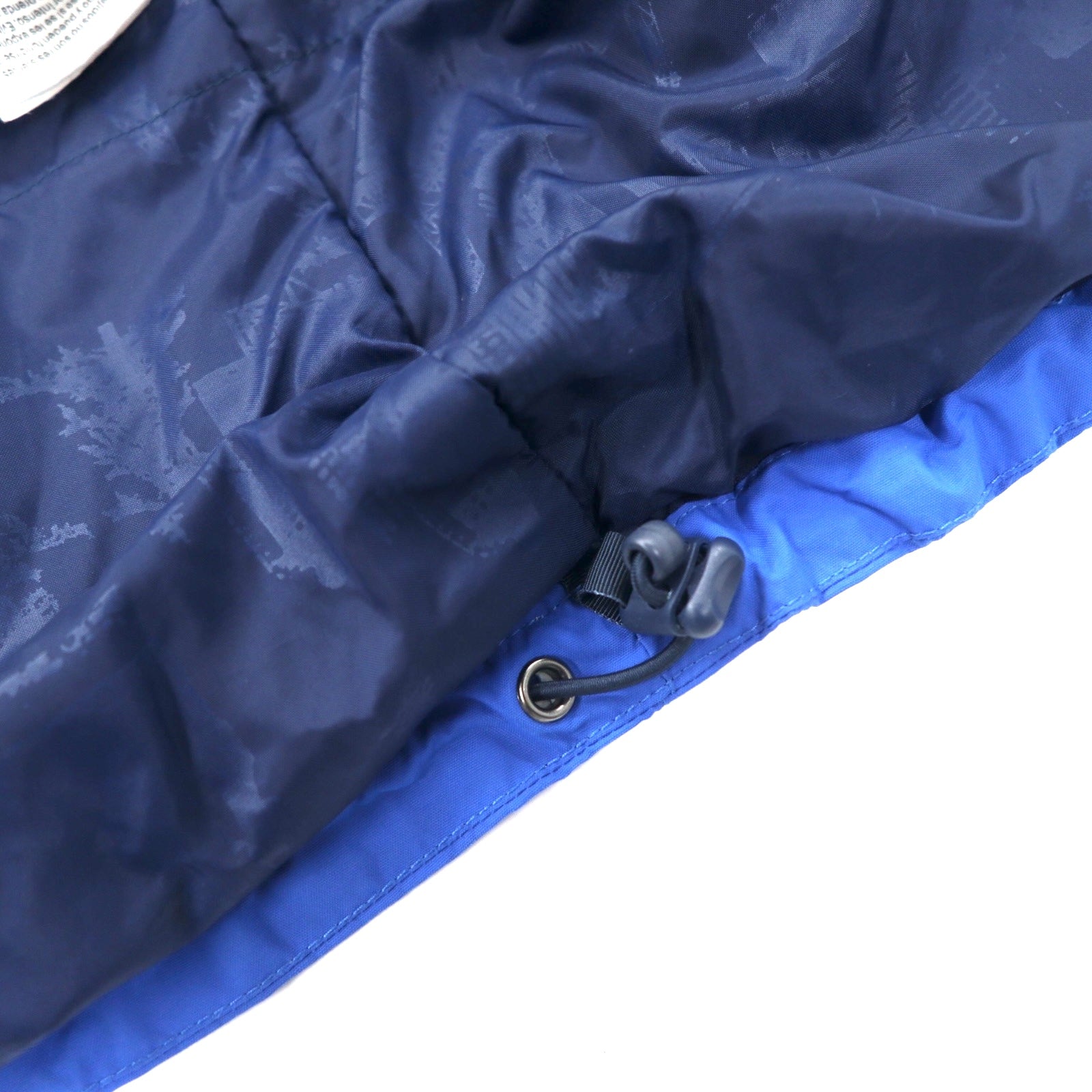 Columbia giacca a vento L blu navy nylon impermeabile cappuccio riponibile XM4636