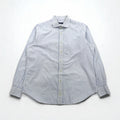 Camicia elegante BURBERRY a righe a colletto ampio XL, blu, bianca, in cotone