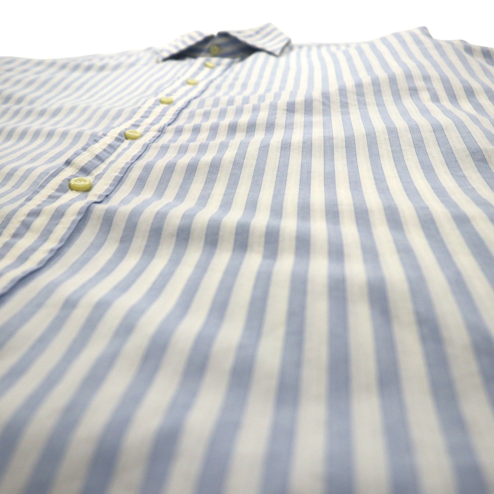 Camicia elegante BURBERRY a righe a colletto ampio XL, blu, bianca, in cotone