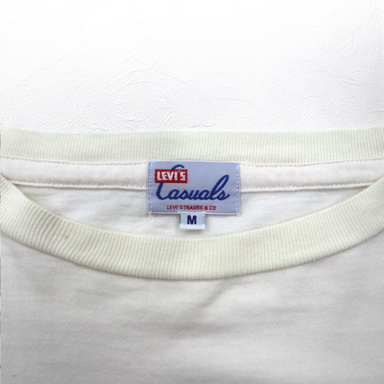 LEVI'S VINTAGE CLOTHING ( LVC ) Casuals 長袖ルーズフィットTシャツ M ホワイト ポルトガル製