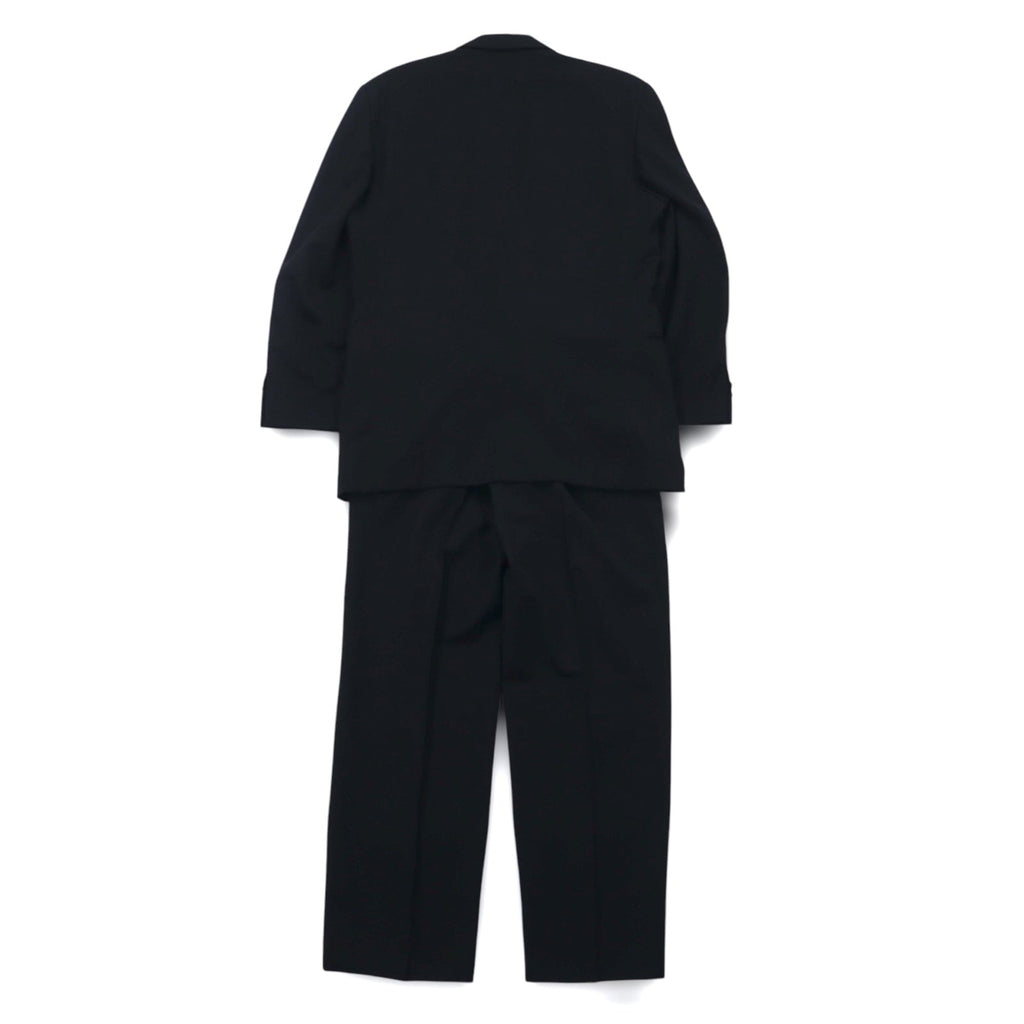 FENDI Completo da uomo 2 pezzi, giacca 2 bottoni e pantaloni, Made in Italy, taglia M, nero, lana vergine, pantaloni a gamba larga con pinces