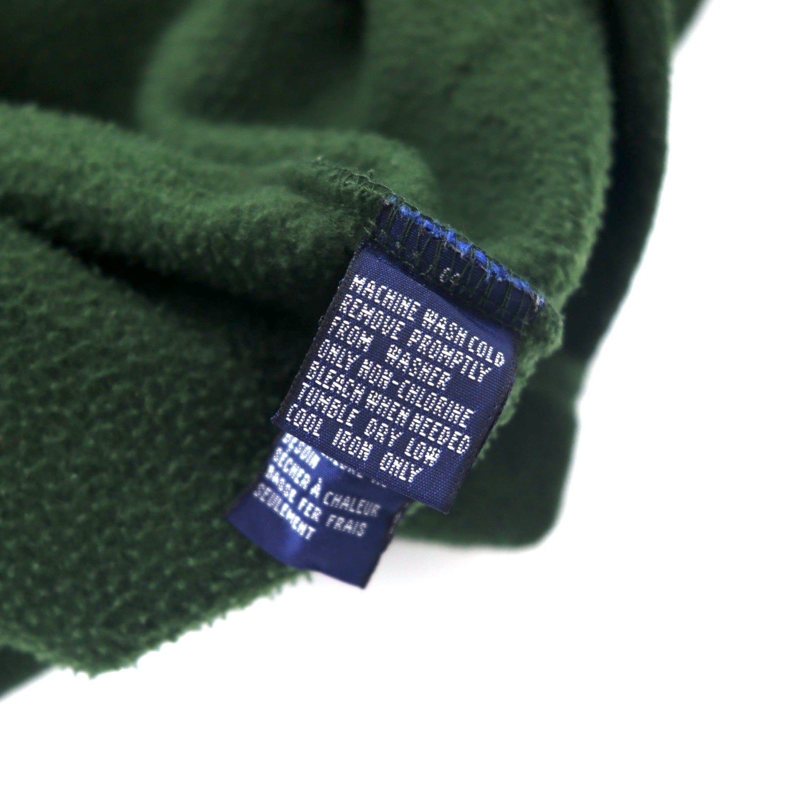 nautica Anni '90 Giacca in pile mezza zip XL Verde Poliestere Logo ricamato