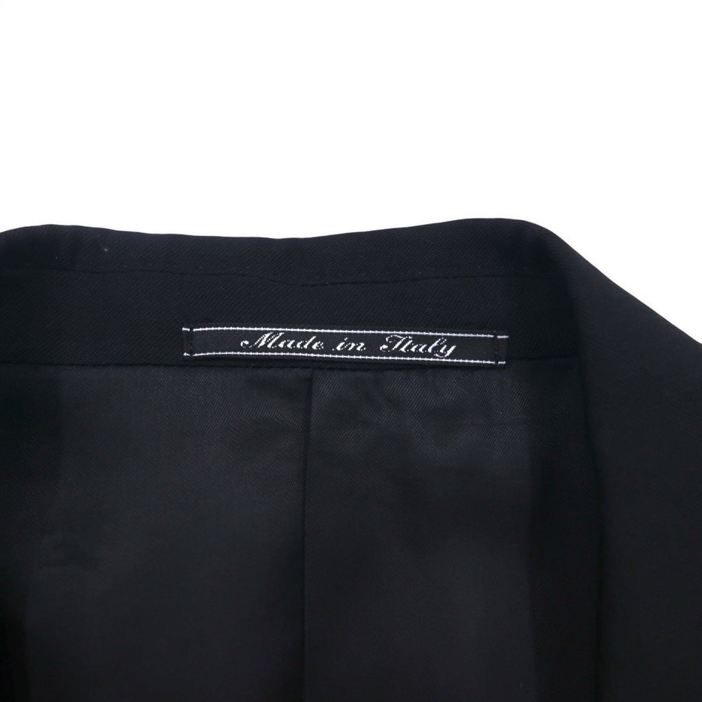 FENDI Completo da uomo 2 pezzi, giacca 2 bottoni e pantaloni, Made in Italy, taglia M, nero, lana vergine, pantaloni a gamba larga con pinces