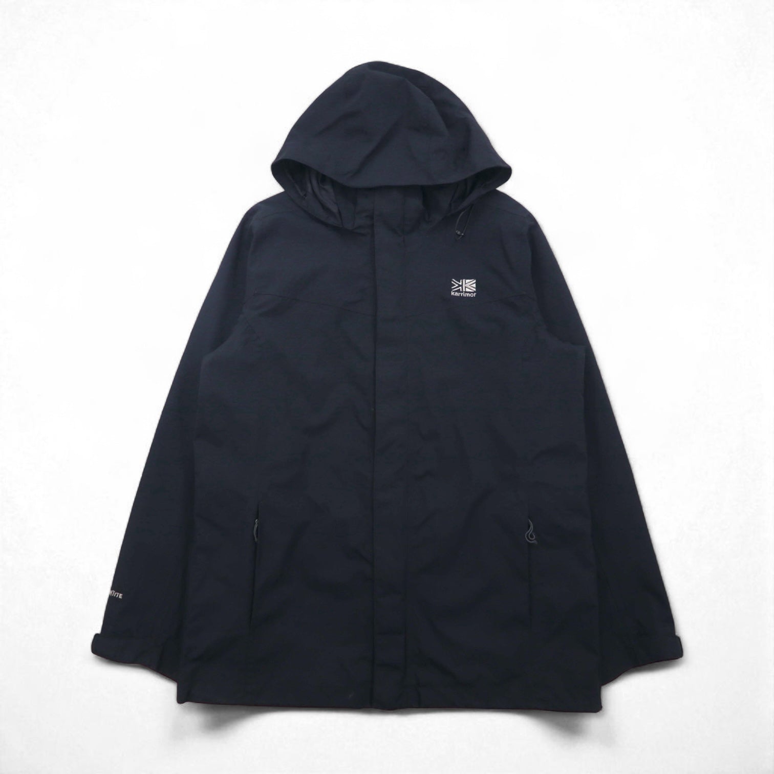 karrimor マウンテンパーカー XL ブラック 防水 WEATHERTITE フード収納 ドローコード A91671
