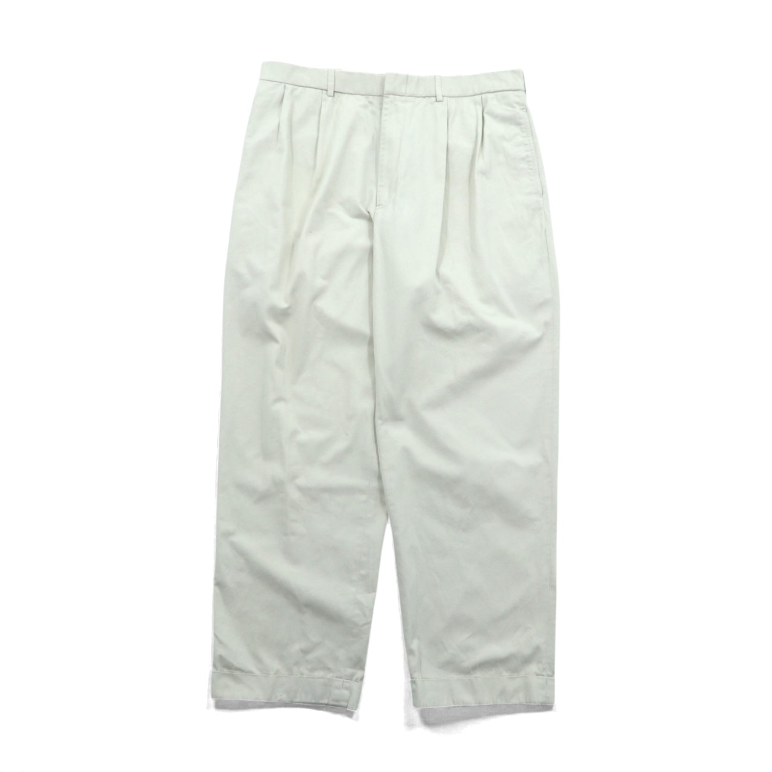 Polo Ralph Lauren 90年代 ポロチノ 2タック ワイド チノパンツ スラックス L ベージュ コットン