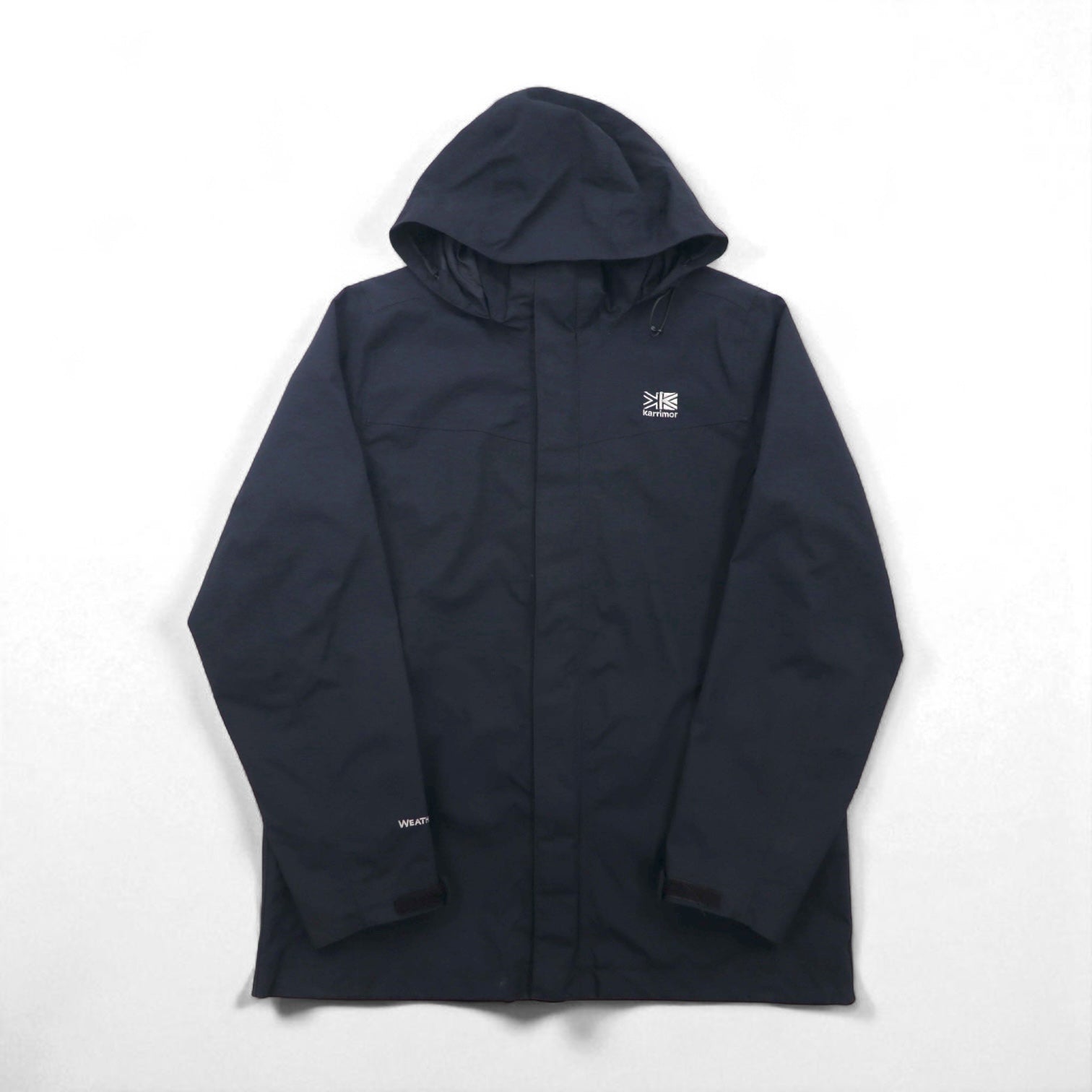 karrimor マウンテンパーカー XL ブラック 防水 WEATHERTITE フード収納 ドローコード A91671