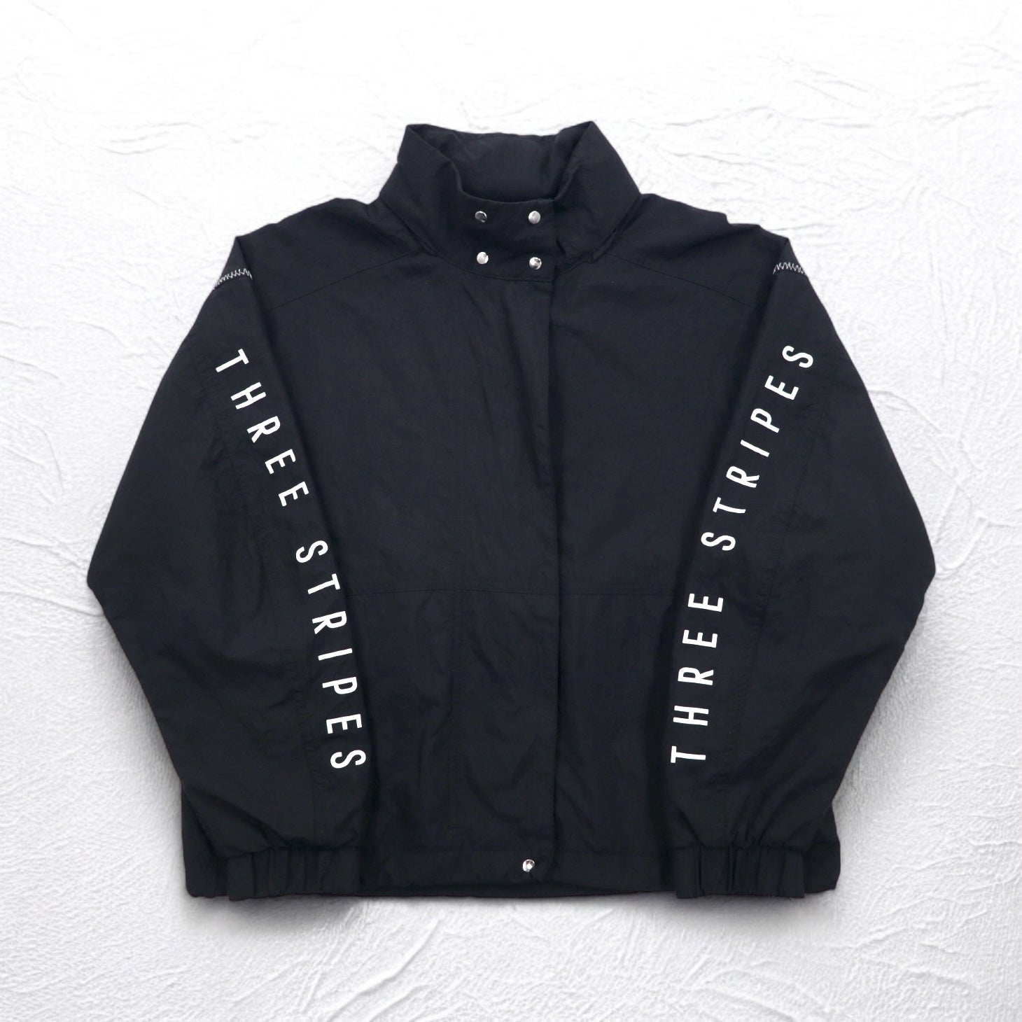 adidas Track Jacket in Nylon, Black, Size S, Drawstring, W S2S, Three Stripes, ED1529
